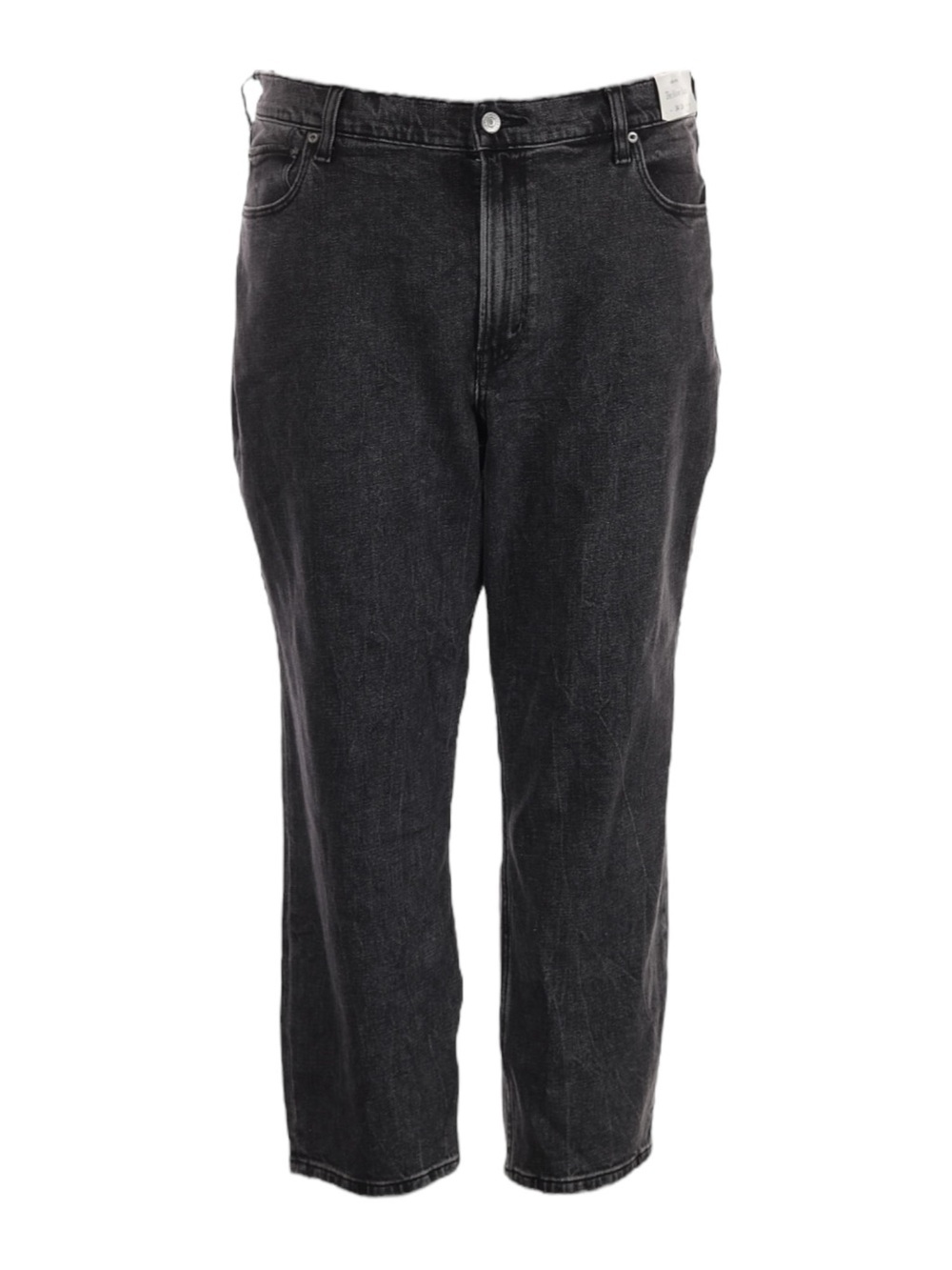 NWT Abercrombie & Fitch The Mom High Rise Black Jeans 34 Short 18S